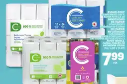 Marché Bonichoix PAPER TOWELS (6), FACIAL TISSUES (pack of 6 boxes) OR BATHROOM TISSUE (12 roul.) offer