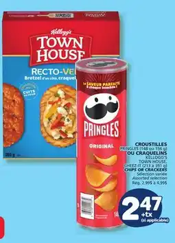Marché Bonichoix PRINGLES CHIPS (148 or 156 g) OR KELLOGG'S TOWN HOUSE, CHEEZ-IT (213 to 391 g) CRACKERS offer