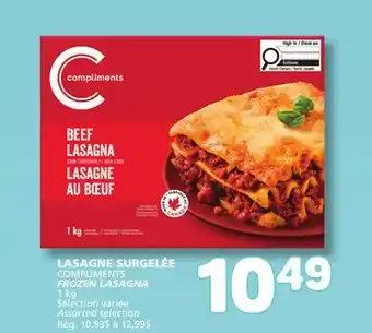 Marché Bonichoix COMPLIMENTS FROZEN LASAGNA offer