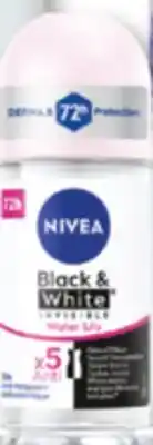 Familiprix Nivea Black & White invisible antiperspirant roll-on Water Lily offer
