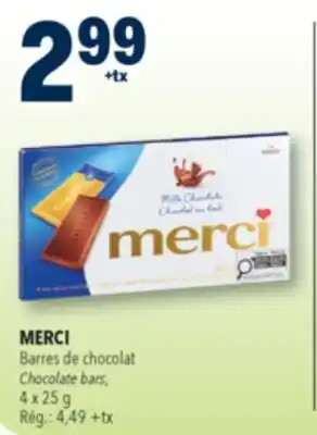 Familiprix Merci milk chocolate bars offer