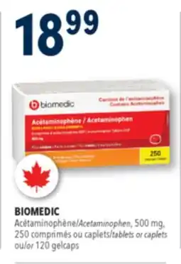 Familiprix Biomedic extra strength acetaminophen tablets for adults 250un offer