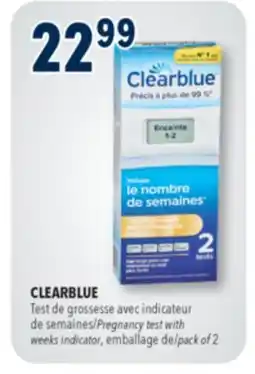 Familiprix CLEARBLUE, Pregnancy test with weeks indicator, pack of 2 offer