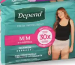 Familiprix DEPEND or POISE, Selected products and sizes offer