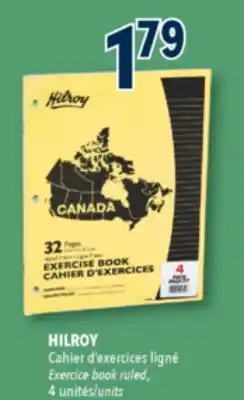 Familiprix HILROY Exercice book ruled, 4 units offer