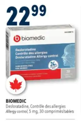 Familiprix Biomedic non-drowsy allergy control tablets 30un offer