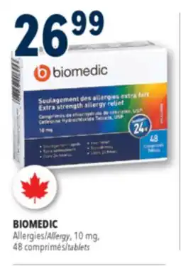 Familiprix Biomedic extra strength allergy relief tablets 48un offer