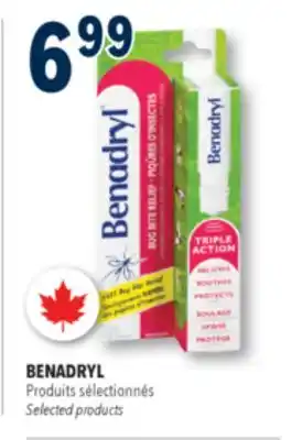 Familiprix Benadryl bug bite relief topical analgesic offer