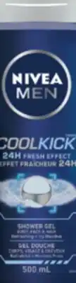 Familiprix Nivea Men Cool Kick shower gel Refreshing + Icy Menthol 500ml offer