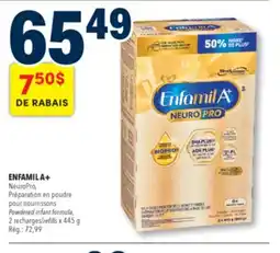 Familiprix ENFAMIL A+ NeuroPro Powdered infant formula, 2 recharges/refillsx 445g offer