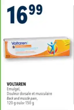 Familiprix Voltaren Emulgel topical pain relieving gel back & muscle pain - Triple Effect offer