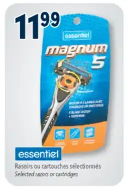 Familiprix Essentiel Selected razors or cartridges offer