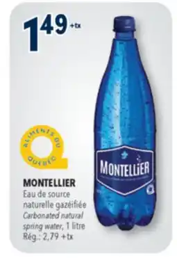 Familiprix MONTELLIER Carbonated natural spring water, 1litre offer