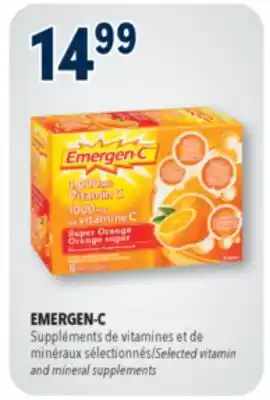 Familiprix Emergen-C super orange vitamin & mineral supplement packets 30un offer
