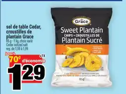 Super C sel de table Cedar croustilles de plantain Grace | Cedar iodized salt offer