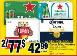 Super C bière Stella Artois, Corona Extra, Heineken caisse | beer offer