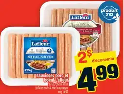 Super C saucisses porc et boeuf Lafleur | Lafleur pork & beef sausages offer
