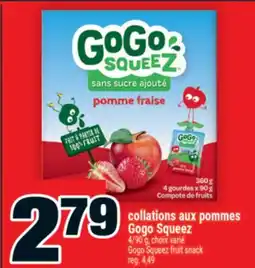 Super C collations aux pommes Gogo Squeez | Gogo Squeez fruit snack offer