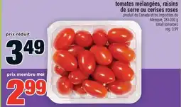 Super C tomates mélangées, raisins de serre ou cerises roses | small tomatoes offer