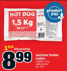 Super C saucisses fumées Lesters | Lesters wieners offer