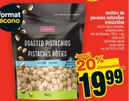Super C moitiés de pacanes naturelles Irrésistible | Irrésistible natural pecan halves offer