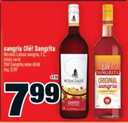 Super C sangria Olé! Sangrita Nicolas Laloux | Olé! Sangrita wine drink offer