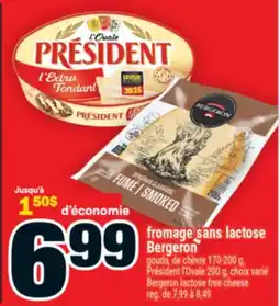 Super C fromage sans lactose Bergeron | Bergeron lactose free cheese offer
