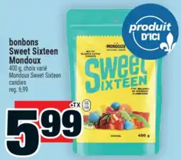 Super C bonbons Sweet Sixteen Mondoux | Mondoux Sweet Sixteen candies offer