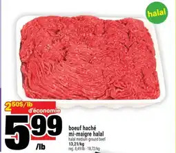 Super C boeuf haché mi-maigre halal | halal medium ground beef offer