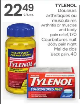 Proxim TYLENOL Arthritis or muscles and body pain relief, Body pain night Back pain offer