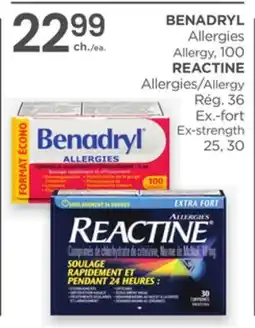 Proxim BENADRYL, REACTINE offer