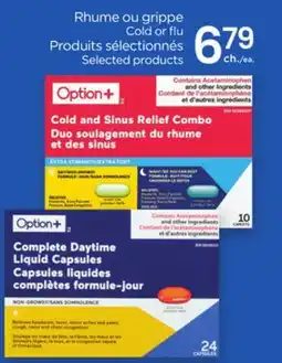 Proxim Option+ Rhume ou grippe Cold or flu offer