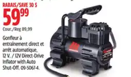 Canadian Tire 12V Direct-Drive Inflator with Auto Shut-Off offer