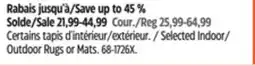 Canadian Tire Selected Indoor/ Outdoor Rugs or Mats offer