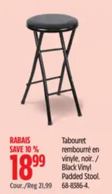 Canadian Tire Black Vinyl Padded Stool offer