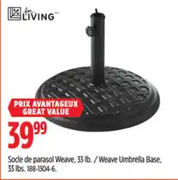 Canadian Tire Weave Umbrella Base, 33 lbs offer