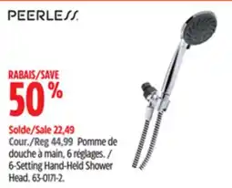 Canadian Tire Peerless 6-Setting Hand-Held Shower Head offer