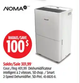 Canadian Tire NOMA Smart 2-Speed Dehumidifier, 50-Pint offer