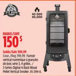 Canadian Tire 3-Series Digital 4-Rack Wood Pellet Vertical Smoker offer