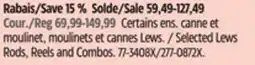 Canadian Tire Selected Lews Rods, Reels and Combos offer