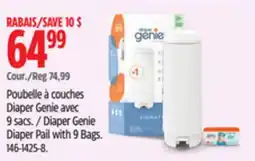 Canadian Tire Diaper Genie Diaper Pail with 9 Bags offer