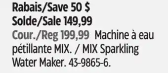 Canadian Tire MIX Sparkling Water Maker offer
