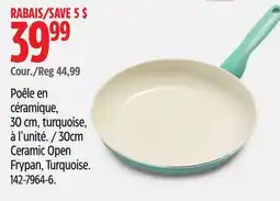 Canadian Tire 30cm Ceramic Open Frypan, Turquoise offer