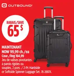 Canadian Tire 2-Pc Hardside or Softside Spinner Luggage Set offer