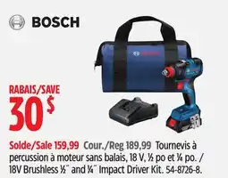 Canadian Tire 18V Brushless 1β2Λ and 1β4Λ Impact Driver Kit offer