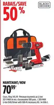 Canadian Tire Li-Ion Drill/Driver with 100-Pc Accessory Kit offer