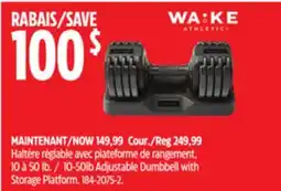 Canadian Tire 10-50lb Adjustable Dumbbell with Storage Platform offer