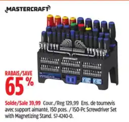 Canadian Tire 150-Pc Screwdriver Set with Magnetizing Stand offer