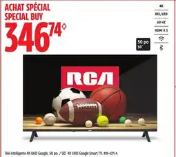 Canadian Tire 50˝ 4K UHD Google Smart TV offer