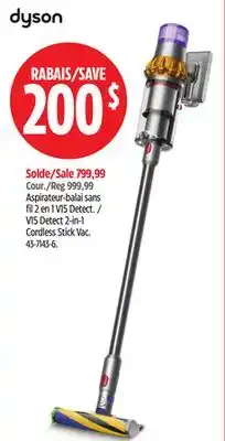 Canadian Tire V15 Detect 2-in-1 Cordless Stick Vac offer